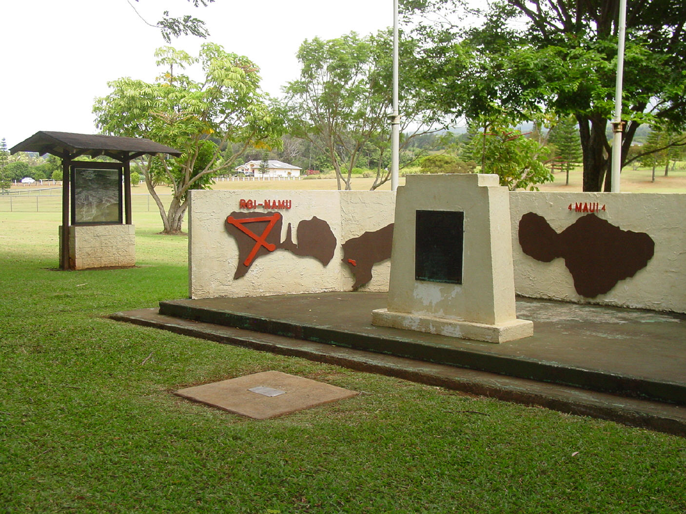 The Fourth Marine Division Memorial Park Plaque