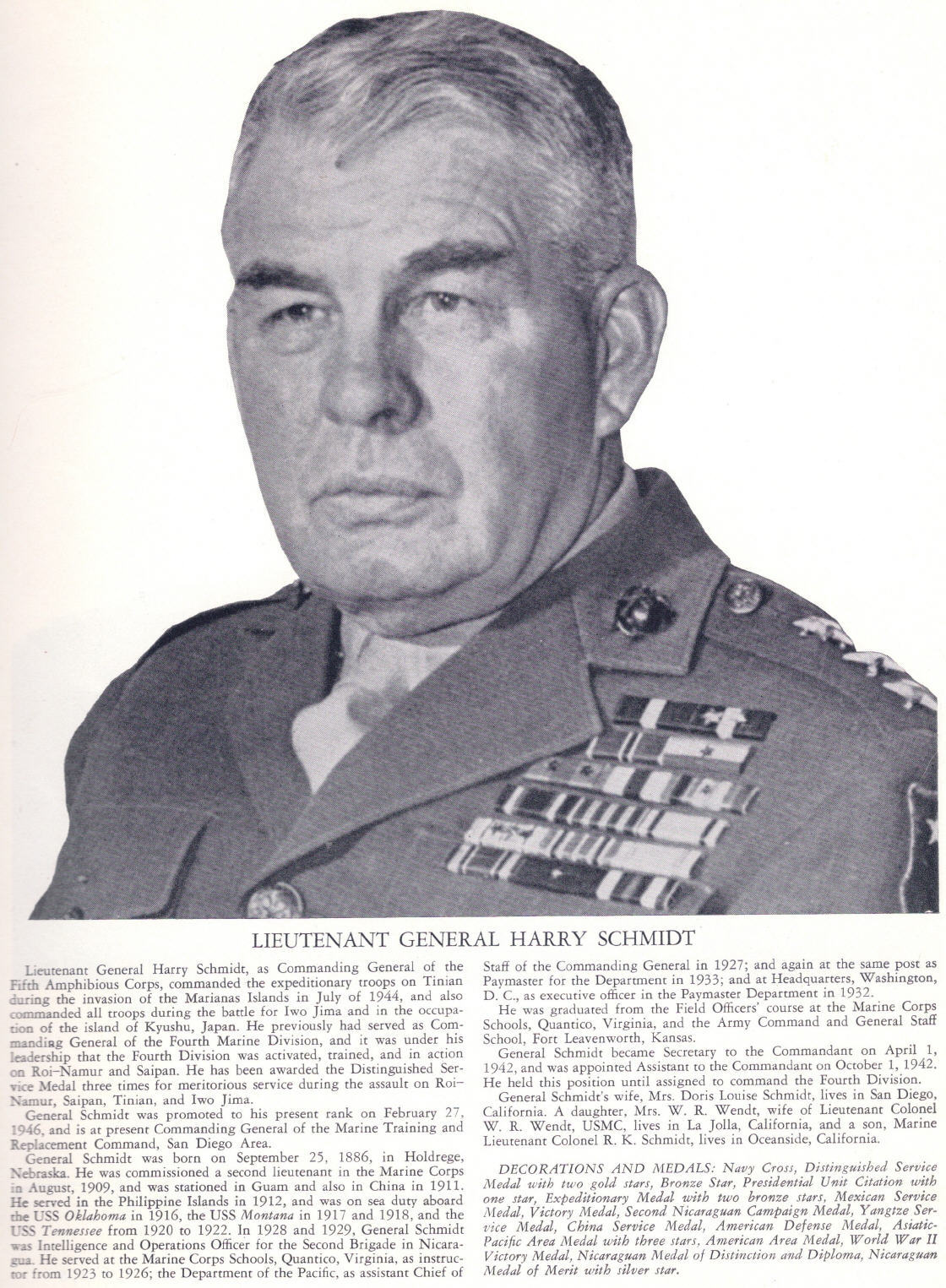 Lieutenant General Harry Schmidt